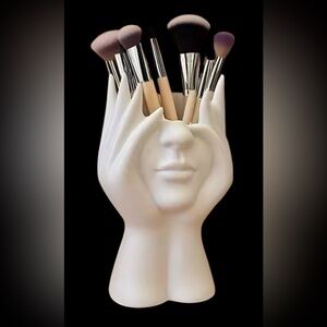 Fashion Human figure Face Makeup Brush Holder